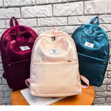Shiner Women Backpack Solid Preppy Casual Backpack for Teenage Girls