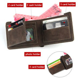 Slim Men's Wallet Classic PU Leather Photo Holder Small Purse