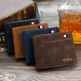 Slim Men's Wallet Classic PU Leather Photo Holder Small Purse