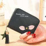 Short Wallet Small Fresh Soild Floret Student Purse Large Capacity