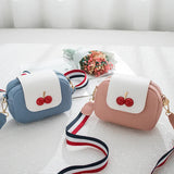 Solid Crossbody Bag for Women Fruits Small Zipper Handle Bag