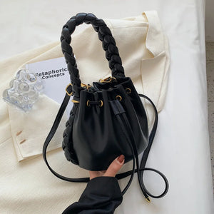 Pleated Shoulder Bag with Crossbody Strap
