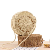 Mori Style Round Straw Shoulder Bag