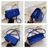 Square Pu Leather Crossbody Shoulder Bags for Women