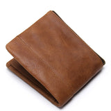 Men's Leather Wallet Clutch Bag Anti-magnetic Purse