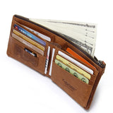 Men's Leather Wallet Clutch Bag Anti-magnetic Purse