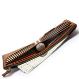Men's Leather Wallet Clutch Bag Anti-magnetic Purse