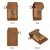 Men's Leather Waist Bag Crazy Horse Cowhide Pouch Pack