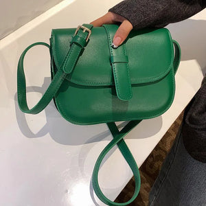 Women's Saddle Bag Leather Crossbody Handbag