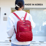 Large Capacity Oxford Cloth Backpack Wear Resistant Water Repellent School Bags