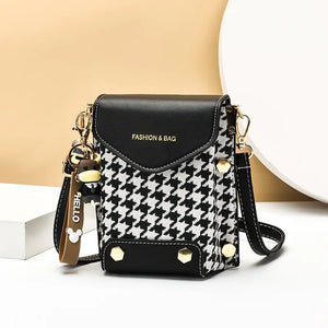 Women's Soft Leather Mobile Shoulder Bag