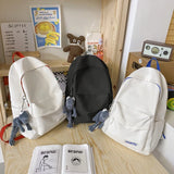 Solid Waterproof Women Backpack for Teenage Girls