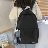 Solid Waterproof Women Backpack for Teenage Girls