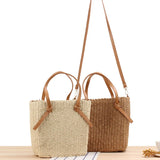 One-Shoulder Straw Summer Vacation Hand-Woven Women's Bag