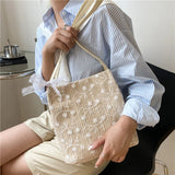 Straw Woven Shoulder Bag Large Capacity for Women