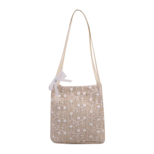 Straw Woven Shoulder Bag Large Capacity for Women