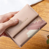 Retro Flower Short Purse Tri-Fold Wallet