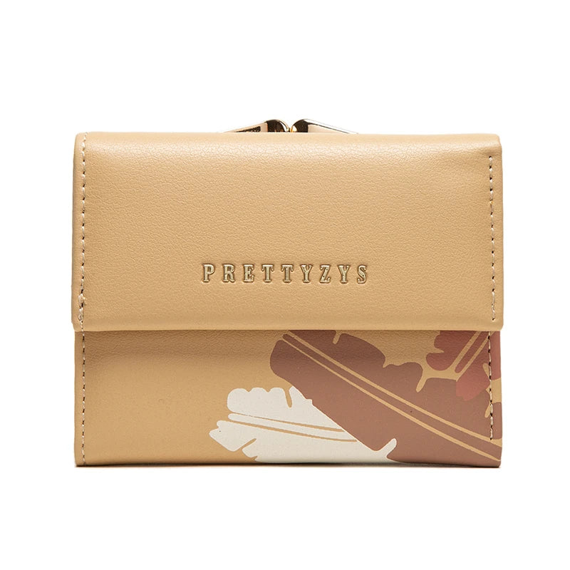 Retro Flower Short Purse Tri-Fold Wallet