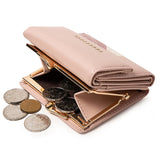 Retro Flower Short Purse Tri-Fold Wallet