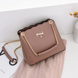 Women's Sweet Bow Shoulder Bag Autumn Casual Small Square Bag