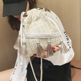 National Style Bucket Bag Tassel Messenger Bag All-match