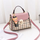 Plaid Small Square Bag One-Shoulder Messenger Bag for Women
