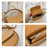 Women's Small Messenger Bag High-quality Texture Saddle Bag