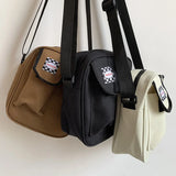 Small Canvas Crossbody Bag for Women Korea Mini Lady Shoulder Messenger Bags