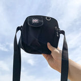 Small Canvas Crossbody Bag for Women Korea Mini Lady Shoulder Messenger Bags