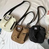 Small Canvas Crossbody Bag for Women Korea Mini Lady Shoulder Messenger Bags