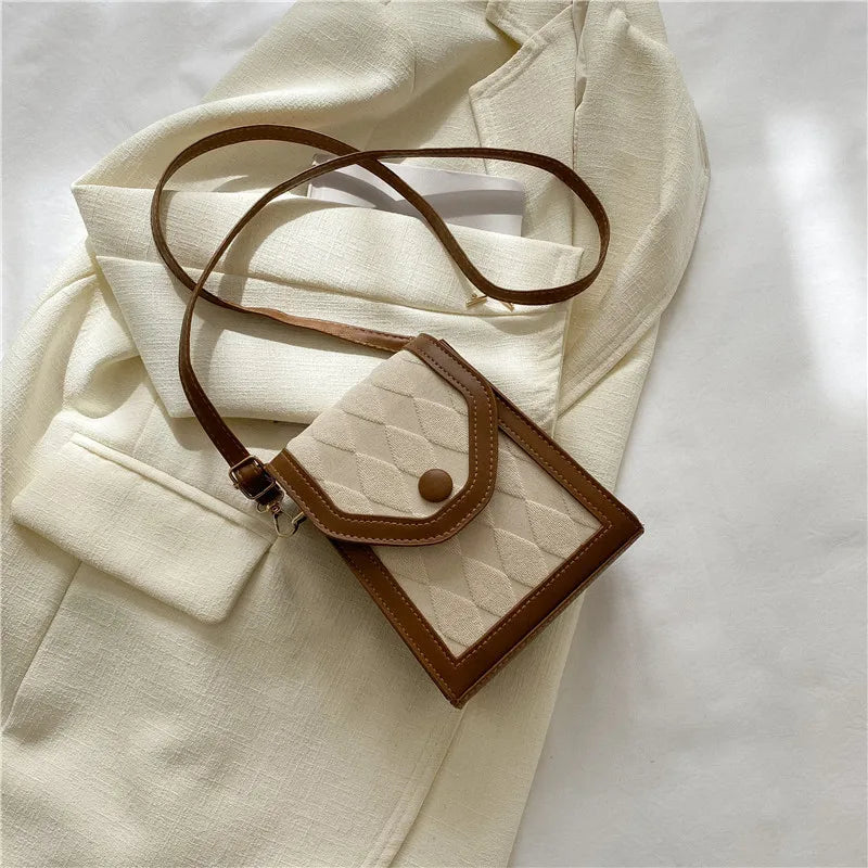 Small Crossbody Bag All-matched Lingge Phone Bags Women Purse Shoulder Bag