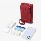 Women Mini Matte Leather Crossbody Bag Lady Phone Purse Handbag