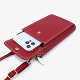 Women Mini Matte Leather Crossbody Bag Lady Phone Purse Handbag