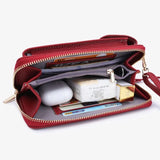 Women Mini Matte Leather Crossbody Bag Lady Phone Purse Handbag
