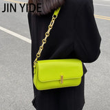Women's Small Flap Shoulder Bag Pu Leather Crossbody High Solid Casual Handbag