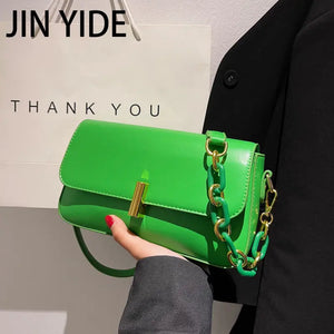 Women's Small Flap Shoulder Bag Pu Leather Crossbody High Solid Casual Handbag