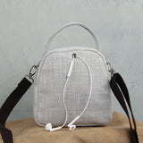 Small Fresh Messenger Bag Three-dimensional Woven Cotton Linen Portable