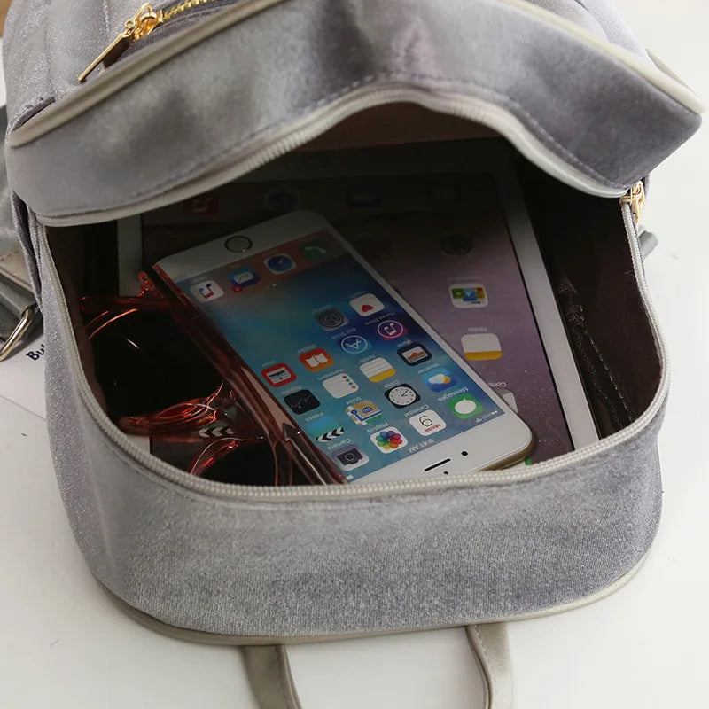 Teen Girls' Mini Backpack Vintage Style Small Rucksack