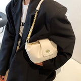Women's Soft PU Leather Crossbody Bag w/ Chain Strap