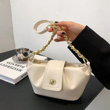 Women's Soft PU Leather Crossbody Bag w/ Chain Strap