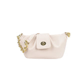 Women's Soft PU Leather Crossbody Bag w/ Chain Strap