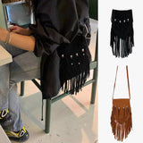 Bohemian Tassel Fringe Crossbody Bag Vintage Women's Handbag