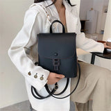 Small Women's Backpack for Teenagers Girl School Shoulder Bag Ladies Pu Leather