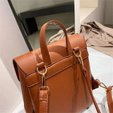 Small Women's Backpack for Teenagers Girl School Shoulder Bag Ladies Pu Leather