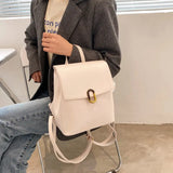 Women's Small Pu Leather Backpack for Teens School Travel