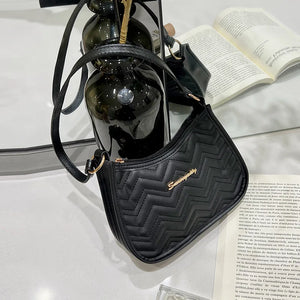 Small Women's Lingge Embroidery Underarm Bag One-Shoulder Messenger Tote Bag