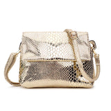 Pink Snake Print Small Square Bag Soft Leather Crossbody Bag