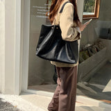 Soft PU Leather Shoulder Bags Women Texture Office Lady Large Capacity
