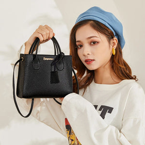 Soft PU Leather Women Bags Litchi Pattern Small Handbag Casual Shoulder Bags