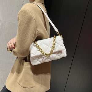 Plaid Pattern Shoulder Bag for Women Small Flap Messenger Packet